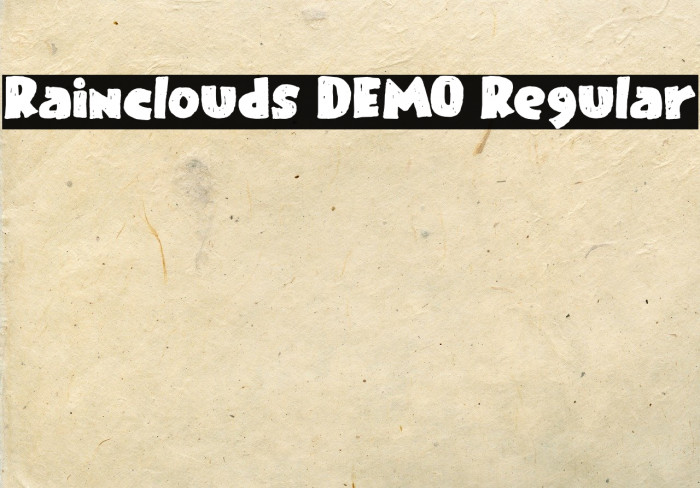 Rainclouds DEMO Regular Font examples