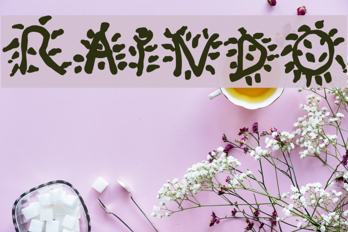 Raindrops Font examples