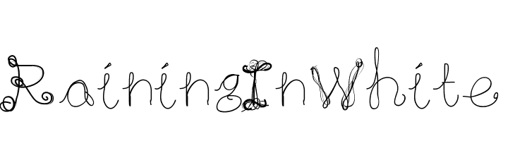 RainingInWhite Font