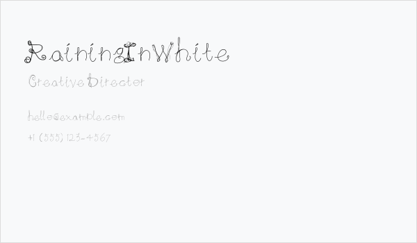 RainingInWhite Business Card