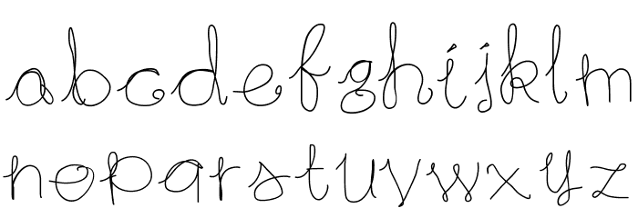 RainingInWhite Font LOWERCASE