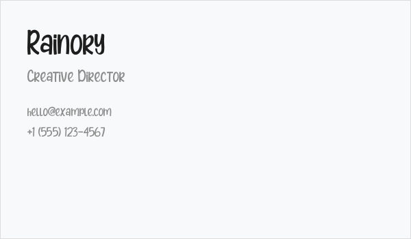Rainory Business Card