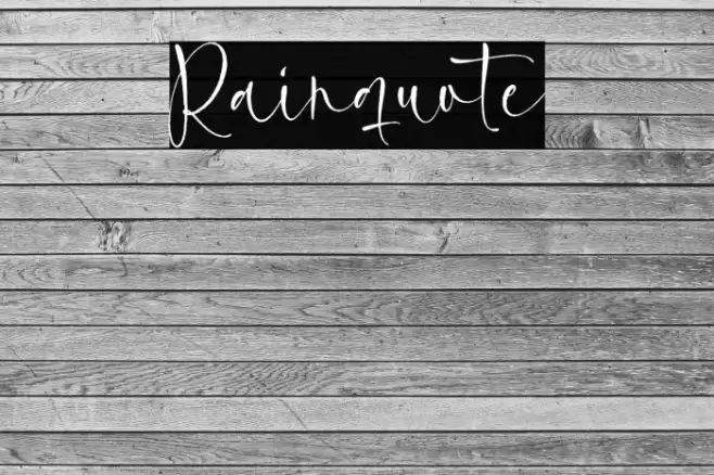 Rainquote Font examples