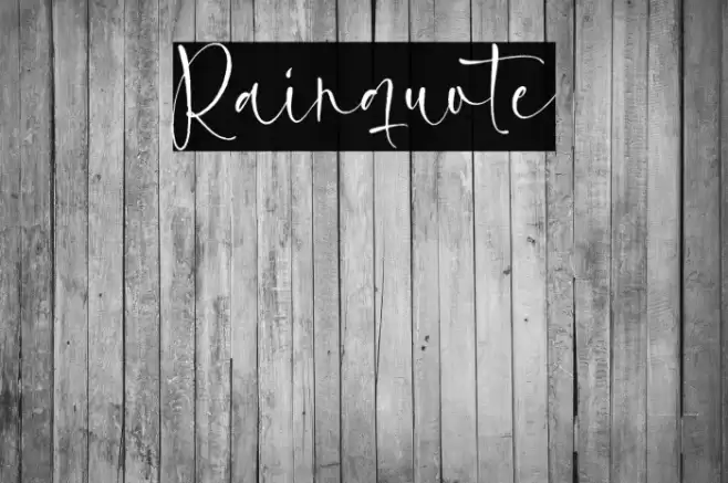 Rainquote Font examples