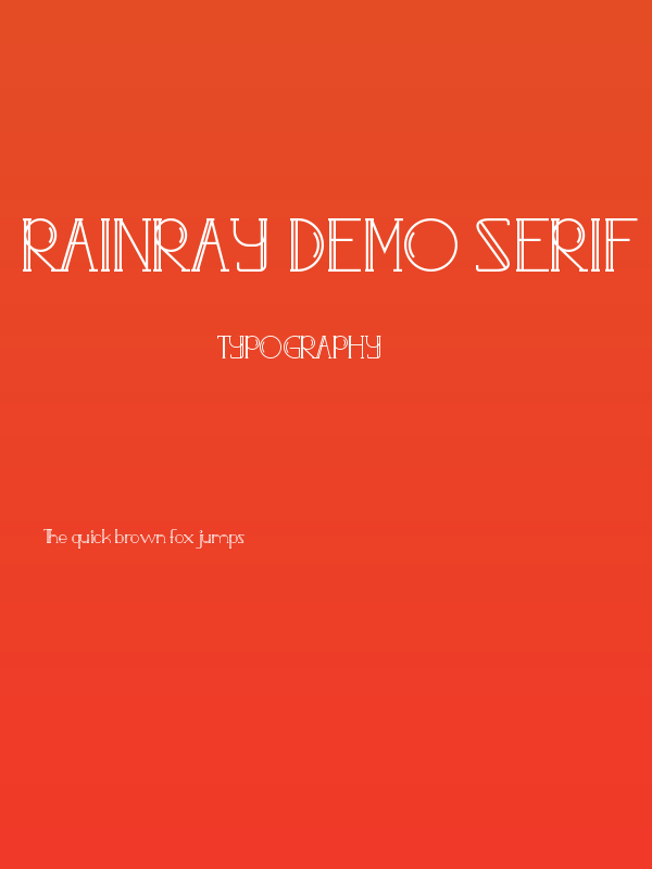 Rainray Demo Serif Poster
