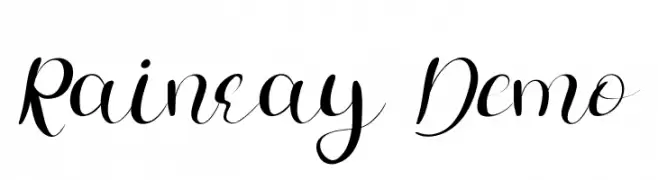 Rainray Demo  Frei Schriftart Herunterladen