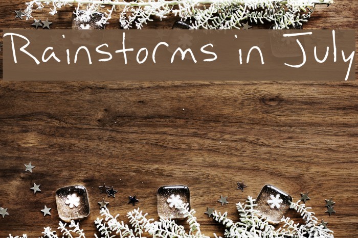 Rainstorms in July Font examples