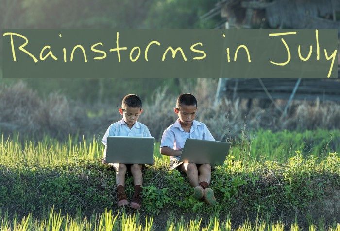 Rainstorms in July Font examples