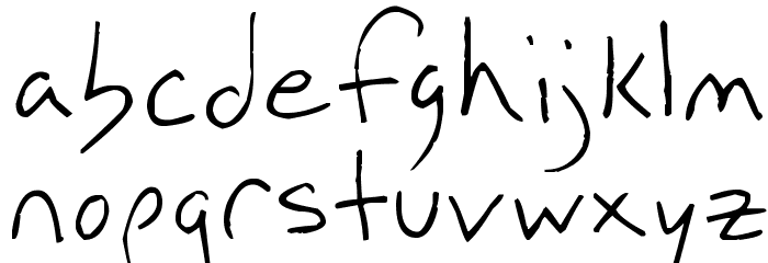 Rainstorms in July Font LOWERCASE