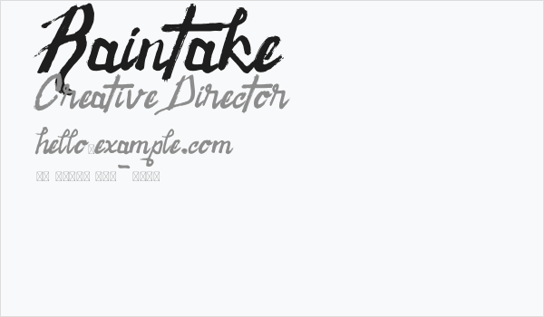 Raintake Business Card