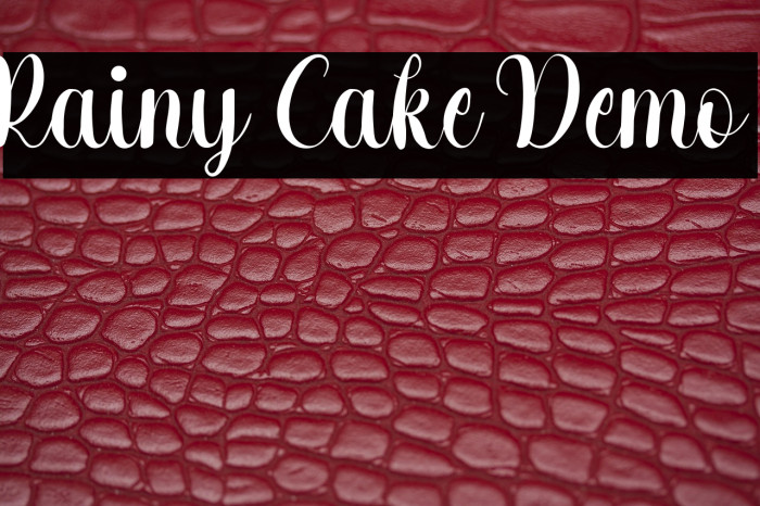 Rainy Cake Demo Example 3