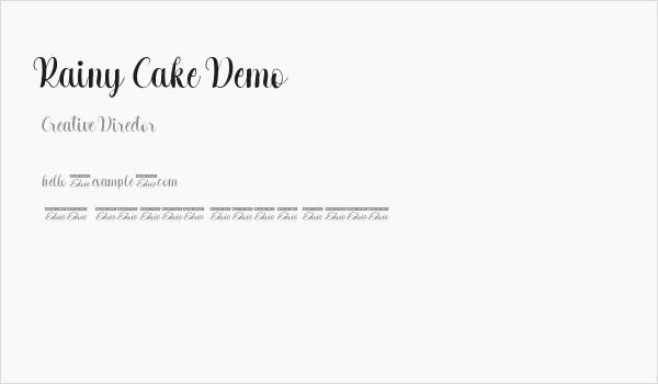 Rainy Cake Demo Business Card