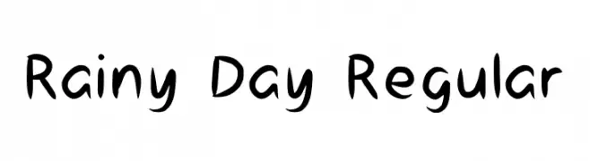 Rainy Day Regular  font caratteri gratis