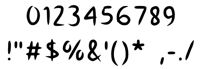 Rainy Day Regular Font OTHER CHARS