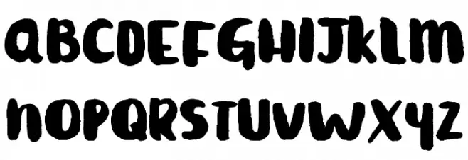 Rainy Day Font UPPERCASE