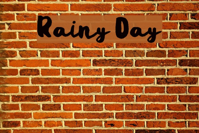 Rainy Day Font examples