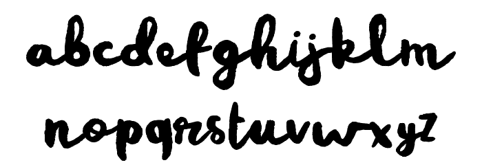 Rainy Day Font LOWERCASE