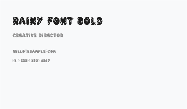 Rainy Font Bold Business Card