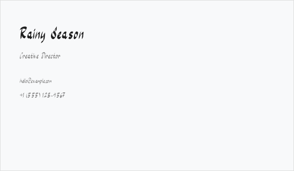 Rainy Season Business Card