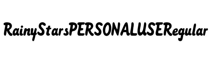 Rainy Stars PERSONAL USE Regular  Fuentes Gratis Descargar