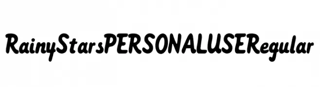 Rainy Stars PERSONAL USE Regular  Fuentes Gratis Descargar