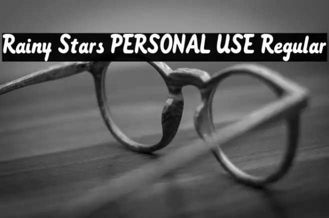 Rainy Stars PERSONAL USE Regular Font examples