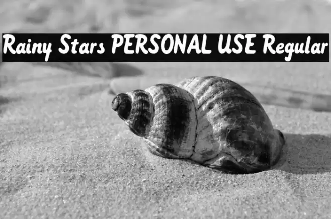 Rainy Stars PERSONAL USE Regular Font examples