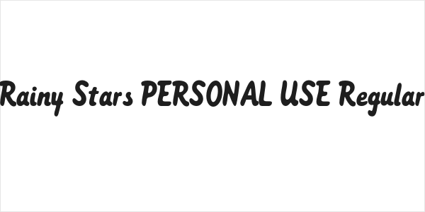 Rainy Stars PERSONAL USE Regular Logo