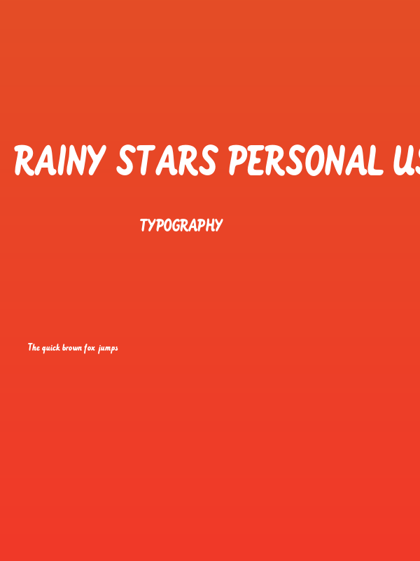Rainy Stars PERSONAL USE Regular Poster