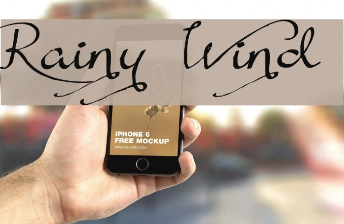 Rainy Wind Font examples