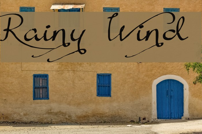 Rainy Wind Font examples
