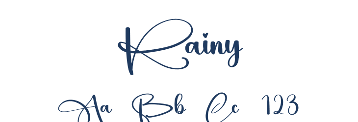 Rainy Font Preview