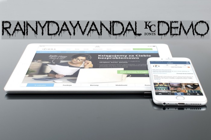 RainyDayVandal-Demo Font examples