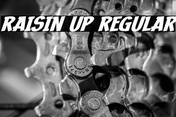 Raisin Up Regular Example 3
