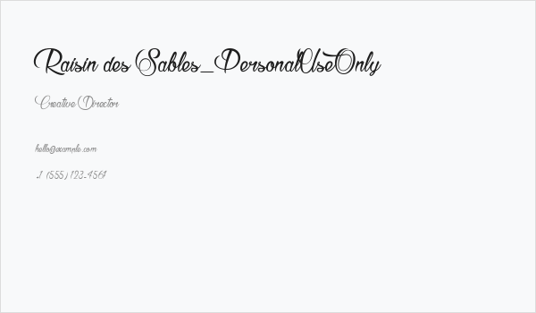 Raisin des Sables_PersonalUseOnly Business Card