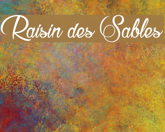 Raisin des Sables Example 1