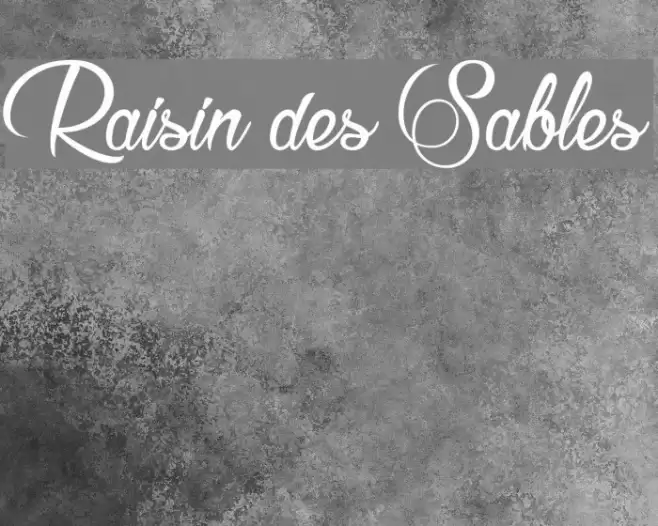 Raisin des Sables Font examples