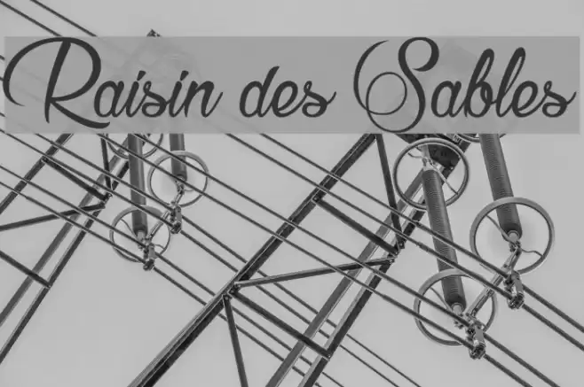 Raisin des Sables Font examples