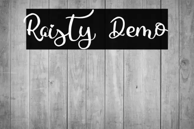 Raisty Demo Font examples