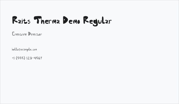 Raits Therma Demo Regular Business Card