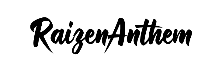 Raizen Anthem  font caratteri gratis