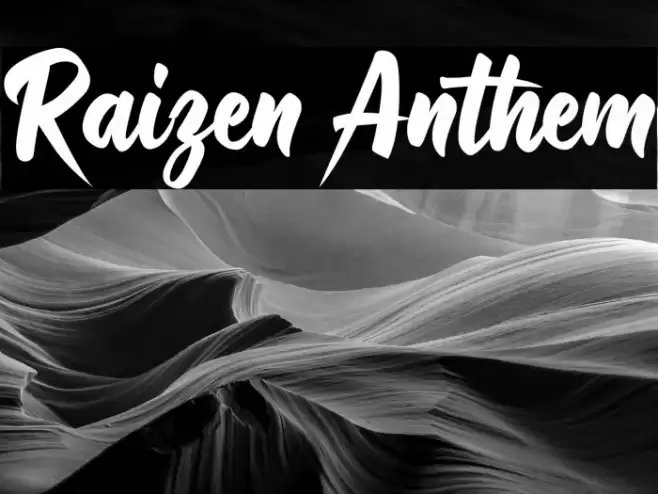 Raizen Anthem Font examples