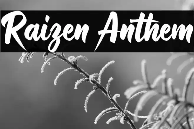 Raizen Anthem Font examples