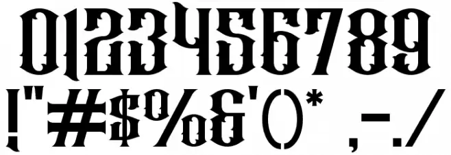 Raizen Font OTHER CHARS