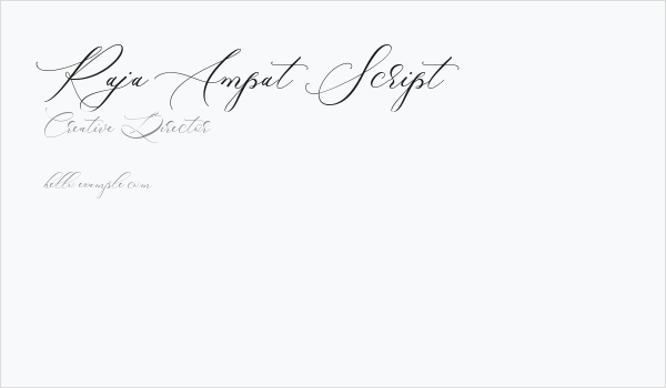 Raja Ampat Script Business Card