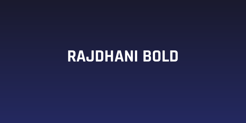 Rajdhani Bold Social Header