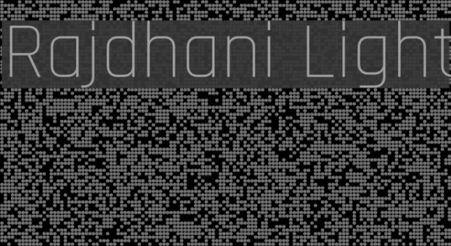 Rajdhani Light Example 1
