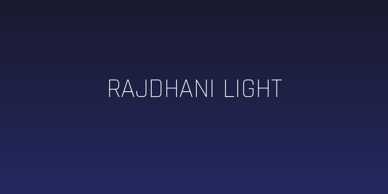Rajdhani Light Social Header