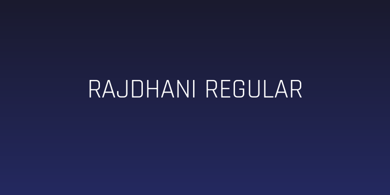 Rajdhani Regular Social Header