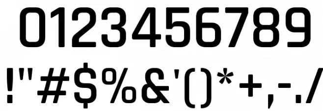 Rajdhani SemiBold Font OTHER CHARS